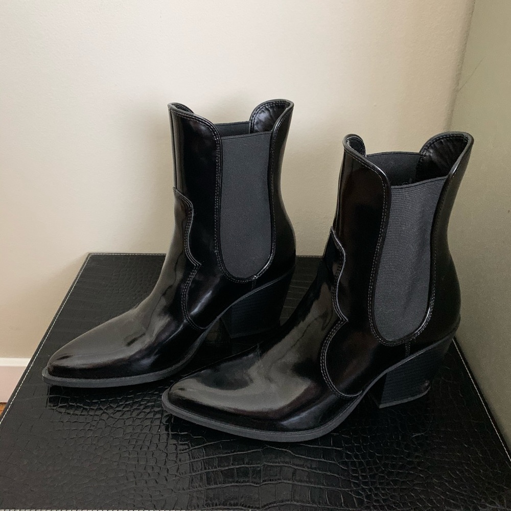 Zara vegan cowboy boots